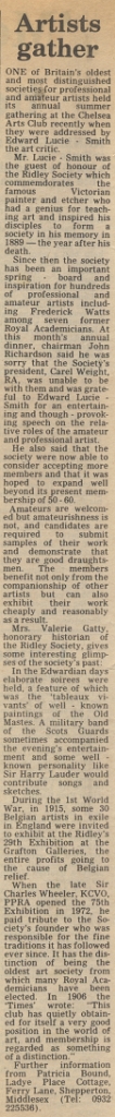 19830727 RIDLEY SOCIETY EDWARD LUCIE-SMITH CHELSEA ARTS CLUB VALERIE GATTY Friend of CAL CN.jpg